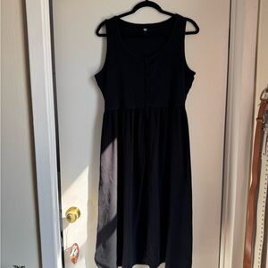 Frye Black Sleeveless Midi Dress